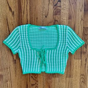 ZARA Tied Knit Top